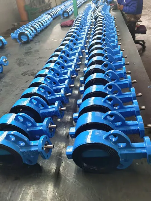 Lever Wafer Concentric Butterfly Valve Nylon Coated Disc